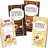 Ferrero Rocher und Raffaello Schokoladen Tafeln 90g 4er Pack