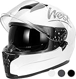 Westt Integralhelm Motorradhelm mit Doppelvisier Herren Damen Touring Street Mopedhelm Scooter Chopper Helm Motorrad, ECE DOT Zertifiziert