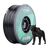 eSUN ABS+ Filament 1,75 mm, 3D-Drucker ABS Plus, Maßgenauigkeit +/- 0,05 mm, 1 kg Spule (2,2 LBS) 3D-Druck-Filament für 3D-Drucker, Schwarz