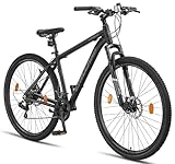 Chillaxx Bike Legend Aluminium 24, 26, 27,5 und 29 Zoll Shimano Mountainbike MTB Fahrrad für Jungen Mädchen Herren und Damen 21 Gang Schaltung Herrenrad Damenrad (29 Zoll, Schwarz Disc-Bremse)