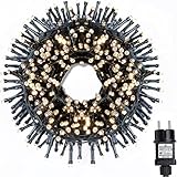 capojas Led Cluster Lichterkette warmweiß weihnachtsbaum deko Strombetrieb Deko für Innen Außen Garten Hochzeit weihnachtsdeko (Warmweiß, 1000LED 20M Lang+5M Zuleitung)