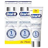 Oral-B Pro 3D White Clinical Intensive Whitening Zahnpasta - 2x75ml, Zahncreme/Toothpaste für Weißere Zähne in 1 Tag, Made in Germany, Kühle Minze Geschmack