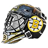 Franklin Sports Unisex Erwachsene Boston Bruins NHL Team Logo Mini Hockey Torwart Maske mit Etui Sammlerstück Torwart M, Mehrfarbig, Einheitsgröße US