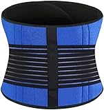 S-6Xl Rückenstützbügel Damen Herren Orthopädischer Gürtel Haltungskorrektor Korsett Lendenwirbeldekompressionsgurt Schmerzlinderung Massageband Mit 4 Pp-Streifen (Color : Blue, Size : Medium)