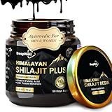 Beepwell Natürliches Shilajit Harz mit Ashwagandha & Schwarzem Pfeffer – Hochreines Himalaya Harz mit Fulvinsäure & Mineralien – 40g – 50 Portionen