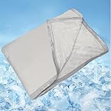 JINGTOPS Kühldecke Sommerdecke, 2 in1 Kühldecke Bett,Selbstkühlende Decke 200X150cm Eisseide Kalte Decke Kühlende Küldecken Cool Blanket Bettdecke Kühlend für Sommer Heißen (Einfarbig 200x150)