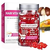 Sceret Haar Vitamine – 40 Kapseln – Haarserum, Angereichert mit Marokkanischem Öl, Macadamiaöl, Avocadoöl, Vitamin A, C, E, B5, Macht das Haar Gesund, Glatt und Glänzend