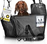 KUINEA® Extra Stabiler Hundesitz Auto Rückbank - GRATIS Hundegurt - kleine bis mittelgroße Hunde - Hunde Autositz wasserdicht, Hundekorb Auto Hundesitz Rücksitz Hund, Hundeautositz, Dog car seat