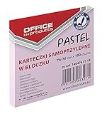 OFFICE PRODUCTS 14047611-13 Haftnotiz 76 x 76 mm, 1 X 100 Blatt, Pastellfarbe/rosafarbig