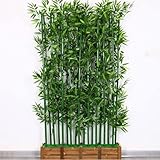 Künstlicher grüner Bambus-Sichtschutz für Innen- und Außendekoration, langlebige Kunstpflanzen-Trennwand für Haus, Hof und Garten