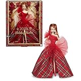 Barbie 2024 Urlaubspuppen Saisonales Sammlerspielzeug Signatur Plaid Kleid mit roter Schleife Displayable Verpackung Rote Haare