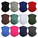 GUIFIER 12 Stück Nahtlose Bandanas Gesicht Maske Stirnband Schal,Multifunktionale Kopfbedeckung,Headwrap Bandana Kopftuch Wickeln Haarband,Schaltuch Bandana Maske Halstuch Kopftuch UV Widerstand