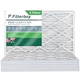 Filterbuy 24 x 36 x 1 Luftfilter MERV 13 Optimal Defense (6er-Pack), plissierter HVAC AC Ofen Luftfilter Ersatz (tatsächliche Größe: 23,50 x 35,50 x 0,75 Zoll)