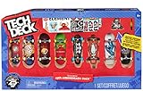 Tech Deck - 25th Anniversary Pack, 8er-Set mit Finger-Skateboards der coolsten Skate-Marken der letzten 25 Jahre, Zubehör: Dude Skater-Sammelfigur, Sticker-Sets der enthaltenen Marken, ab 6 Jahren