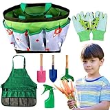 Garten-Set für Kinder – 7-teiliges Lernspielzeug – Garten-Set für Umtopfen, Erdmischung, Grabung, Bewässerung, Gärtner, Outdoor