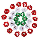 Toyvian 30 Stück Haustierzubehör Hundeschleifen Kleine Hundehaarschleifen Hundepflege Weihnachtsschleifen Hüte Für Bandnamen Hunde Weihnachtskostüm Haustierzubehör Weihnachts