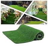 Kunstrasen, 3 x 6 m, 20 mm, Federhöhe, synthetischer Rasenteppich für den Innen- und Außenbereich, perfekt für Terrassen, Gärten, Landschaftsbau und Spielbereiche