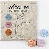 oecolife Putzmittel Tabs, 1x Glasreiniger, 1x Badreiniger, 1x Küchenreiniger,plastikfrei, vegan, Allzweckreiniger, biologisch abbaubar, Haushaltsreiniger