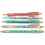 ArtsPavilion Lustiger 7-teiliger Kugelschreiber mit englischer Aufschrift 'Seven Days of the Week', 7 Stück, lustiger Kugelschreiber, Beschreibung der Mentalität, 5 Stück
