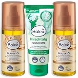 3er Pack Balea: 2 x Balea Beauty-Öl, 150 ml, 1 x Balea Fußcreme Hirschtalg, 100 ml