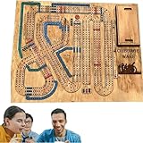 LILIHOT Cribbage Wars Brettspiel|Cribbage War Spiel|Cribbage Gesellschaftsspiele Aus Holz,Cribbage Bretter Mit Integriertem Aufbewahrungsfach Für Cribbage Klammern,Fallen Spiele Kinder,#1 Stück Holz