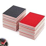 jwtyu Schleifschwamm Set 24 Stück Flexibles Schleifschwämme 320-3000 Körnung Nass und Trocken Schleifschwamm Holz für Metall Holz Auto Möbel Lackierung Kunststoff DIY
