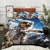 Gumntun Bettdecke 140×200 cm Motorraddrucke, Weiche Microfaser Bettwäsche, Nnovativ & Atmungsaktive Steppdecke für Jugendliche Erwachsene, 2 Kissenbezüge 80×80 cm_19835a