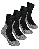 ORIGINAL BASICS Herren & Damen Multi Sportsocken COOLMAX Laufsocken Funktionssocken Running Kurz Atmungsaktiv Frotteesohle (4 Paar) Schwarz-Grau 39-42