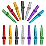 14 Stück Kazoo Set Kazoos Metall Kazoo Metall Aluminiumlegierung Kasu Musikinstrumente in 7 Farben Metall Kazoo für Kinder und Musikliebhaber Anfänger Kinder Party Favors Geschenke