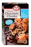 RUF Chocolate Chunks Vollmilch, backfeste Schokoladen-Tropfen, XXL Schoko-Drops zum Backen, Schoko-Stücke für Muffins & Brownies, glutenfrei, 1 x 100g