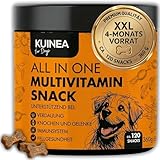 KUINEA® Multivitamin Snack für Hunde – All in One Vitamine als Leckerli – ca. 120 Snacks (360 g) – Ergänzungsfuttermittel mit Vitaminen & Mineralstoffen – ab 6 Monaten (1er Pack)