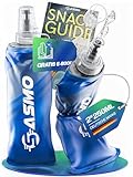 SASMO® Soft Flask 2x250ml BPA-Frei & Ultraleicht | SoftFlask - Schutzkappe & High Flow Ventil | Faltbare Trinkflasche für Laufen, Wandern, Radfahren & Outdoor | Soft Trinkflasche faltbar