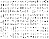 Sugeru 15 Blatt Super Nachhaltig Temporäres Tattoo (192 Muster) - das Original | wasserfest+vegan+Neue-Tech | Fake Tattoo Aufkleber | Tattoos erwachsene kinder - natürliche ungiftige Inhaltsstoffe