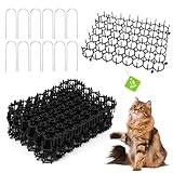 15 Stück Dornengitter Gegen Katzen 15x20cm, Katzenabwehr Matte mit Spikes, Katzengitter Kunststoff, Katzen Abwehr Aussen, Katzenschreck Dornengitter Tierbarriere für Garten, Anti Katzen Matte