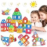 Magnetische Bausteine, Magnete Bauklötze Spielzeug 30 Magnetbausteine Kreativität Pädagogische 3D Magnete Puzzle zum für Kinder ab 3+ Jahre Starke Magnet Spielzeu Weihnachten Geburtstags Geschenk