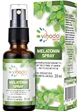 Vihado Natur Melatonin Spray - Plus: Ashwagandha, Lavendel, Tryptophan, Vitamin B Komplex - 180 Tage Vorrat - Melatonin Spray hochdosiert - Mit gereinigtem Osmosewasser - vegan, 30 ml