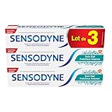 Sensodyne Zahnpasta Pflege, Gel, intensive Frische, für empfindliche Zähne, Zahnempfindlichkeit, verstärkter Schaum, 3 x 75 ml