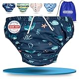 KIDVERSE Schwimmwindel Baby Badehose ab 1 bis 2 Jahre - Hautfreundliche Schwimmwindeln wiederverwendbar & saugstark - Badewindel Baby Schwimmhose inklusive Tragetasche