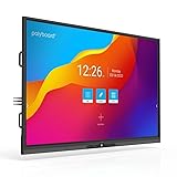 polyboard - Interaktives Whiteboard 65 Zoll (3840x2160 UHD) 2.4G WiFi - Digitales Smart-Board Klassenzimmer, Homeschooling, Präsentation & Meeting - All-in-One Flipchart Monitor mit Touch-Screen