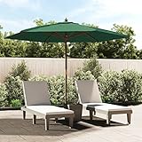 Xichuzi Sonnenschirm mit Holzmast, Sonnenschirm Balkon, Balkon Zubehör, Balkonschirm, Balkon Gadgets, Außen-Sonnenschirm, Parasol De Jardin, Grün 299x240 cm