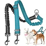 Zerrseil Für Hunde, Reflektierendes Doppel Welpen Zug Zubehör, 2 Trainingsseile, Für Mittelgroße Und Große Hunderassen Zum Spaziergang Training Sowie Aktivitäten Im Park Garten Und Hof Im