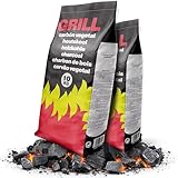 Flammingo® Grillkohle aus Hartholz – 100% Naturkohle mit Langer Brenndauer & intensivem Grillaroma – extra große Körnung – Holzkohle für Grill, Smoker & BBQ – 20kg