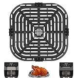 GCQ Air Fryer Zubehör für Instant Vortex Plus 6QT Instant Pot Vortex Plus 6QT Clear Cook Air Fritteuse, Original Air Fryer Ersatztablett Grillpfanne Platte Crisper Plate Rack Teile, spülmaschinenfest