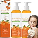 Persimmon Körperwaschmittel, Reiseduschgel, Aufhellende Körperwäsche, Empfindliches Duschgel, Duschgel für Herren, Tiefenreinigende feuchtigkeitsspendende Duschgele. (2pcs)
