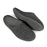 Pantoffelmann - Unisex-Filzpantoffeln Herren & Damen I Gemütliche Hausschlappen für den Alltag I Leichte Herren-Hausschuhe mit Filzsohle I Warme Hausschuhe-Herren I Hochwertige Pantoffeln-Herren