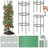 Tomaten Rankhilfe, Gurken Rankhilfe Verstellbarer Höhe, Rankhilfe Hochbeet, Tomatenkäfig, Gurkenturm Rankhilfe, Rankgitter für Tomaten, Gurken,Blumen,Pflanzen,Garten