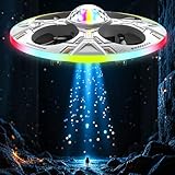 Schaum Mini-UFO-Drohne für Kinder – RC-Flugzeug Spielzeug mit Fernsteuerung, LED-Lichtern, automatischem Schweben, 2 Akkus (14 Min. Flugzeit)
