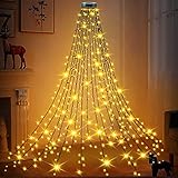 Christbaumbeleuchtung mit Ring, 400 LEDs Lichterkette Weihnachtsbaum mit 16 tränge 1.75m Tannenbaum lichterkette, Fairy Lights Christmas LED Tree für 150cm-240cm Baum Weihnachten/Party/Hochzeit