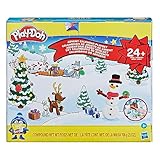 Play-Doh Adventskalender für Kinder ab 3 Jahren mit mehr als 24 Überraschungen, Spielmatten und 24 Play-Doh Dosen in sortierten Farben, F2377