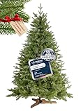 Premium Weihnachtsbaum künstlich 180 cm – Hochwertiger Tannenbaum mit 10 Jahre Garantie, naturgetreu, extrem dichte Zweige, Holzständer, künstlicher Christmas Tree